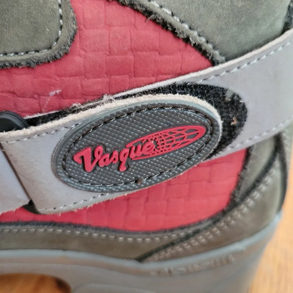 Vasque 7 Gore Tex Hiking Mountaineering Boot Red Gray Vibram Outdoor‎ Gore Tex